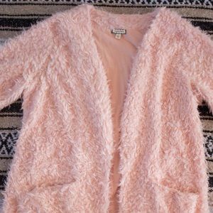 Light pink fluffy cardigan